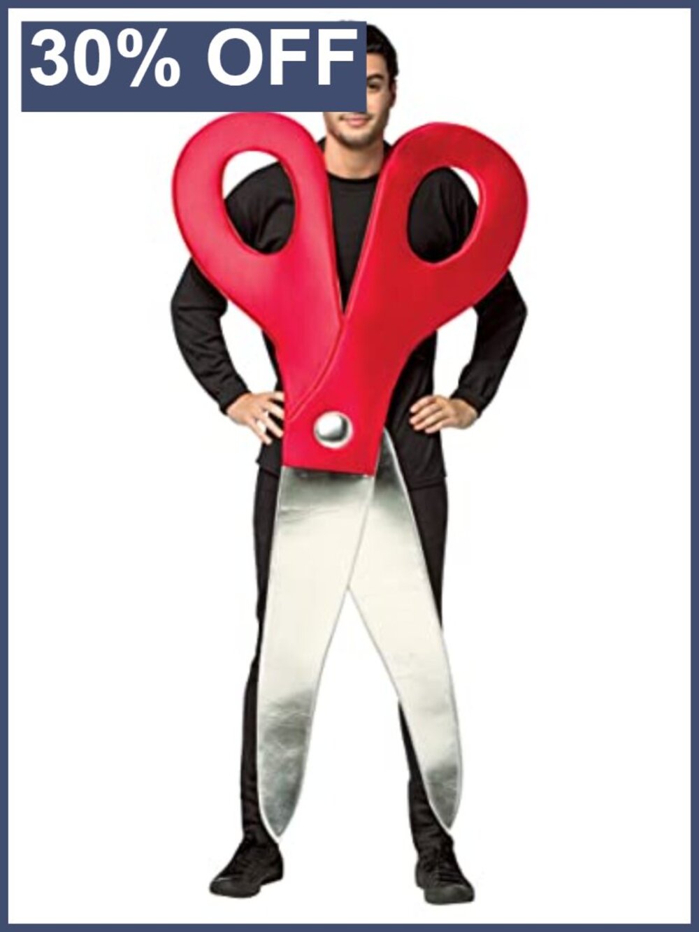 Adult Scissors Costume Foam Tunic Funny Dress Up Party Cosplay One Size